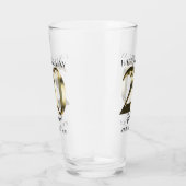 Metallic golden 20. Geburtstag Glas (Rechts)
