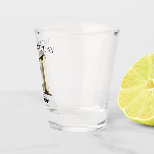 Metallic golden 21. Geburtstag Schnapsglas (Rechts)