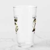 Metallic golden 25. Geburtstag Glas (Rechts)