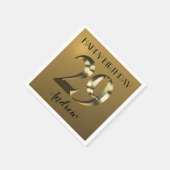 Metallic golden 29. Geburtstag Serviette (Ecke)