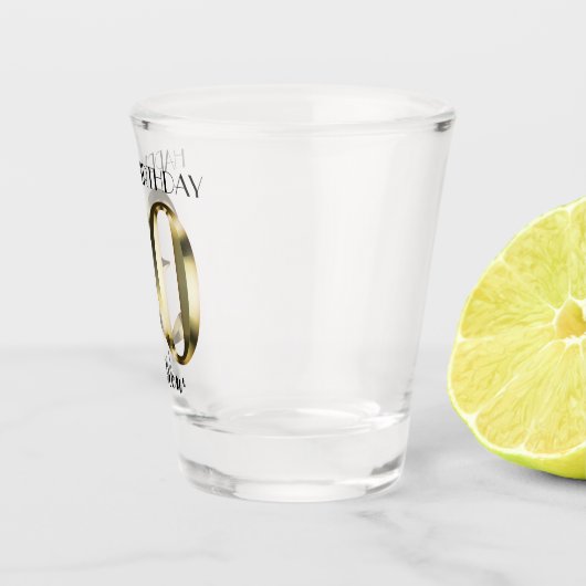 Metallic golden 30. Geburtstag Schnapsglas (Rechts)
