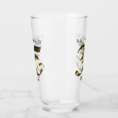 Metallic golden 35. Geburtstag Glas (Links)