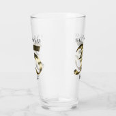 Metallic golden 35. Geburtstag Glas (Rechts)