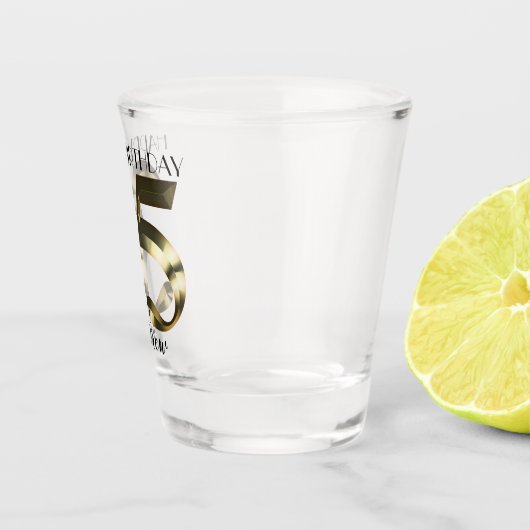 Metallic golden 35. Geburtstag Schnapsglas (Rechts)