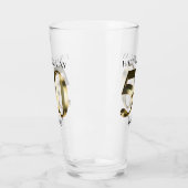 Metallic golden 50. Geburtstag Glas (Links)