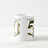 Metallic golden 50. Geburtstag Kaffeetasse (Mittel)