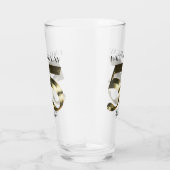 Metallic golden 55. Geburtstag Glas (Rechts)