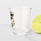 Metallic golden 55. Geburtstag Schnapsglas (Rechts)