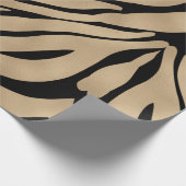 Metallic Golden Zebra Pattern Geschenkpapier (Ecke)