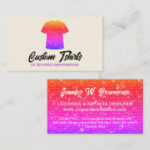Metallic gradient T Shirt Print Clothing Apparel Visitenkarte (Vorne/Hinten)