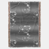 Metallic Gray Christmas Decke (Vorderseite Vertikal)