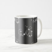 Metallic Gray Christmas Kaffeetasse (VorderseiteRechts)