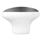 Metallic Gray Christmas Keramikknauf (Seitenansicht)