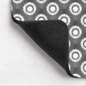 Metallic Gray Funky Blume Mousepad (Ecke)