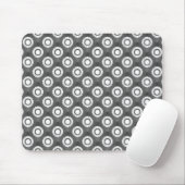 Metallic Gray Funky Blume Mousepad (Mit Mouse)