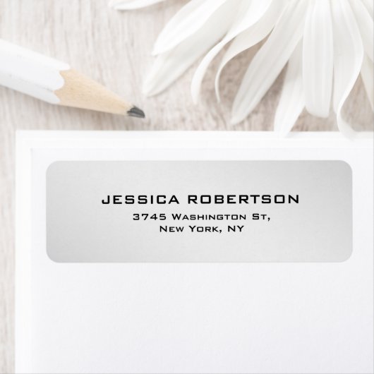 Metallic Gray Schlicht Elegant Modernes Design (Insitu)