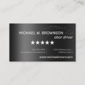 Metallic Gray Silver Minimal Driver Auto Visitenkarte (Vorderseite)