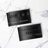 Metallic Gray Silver Minimal Driver Auto Visitenkarte