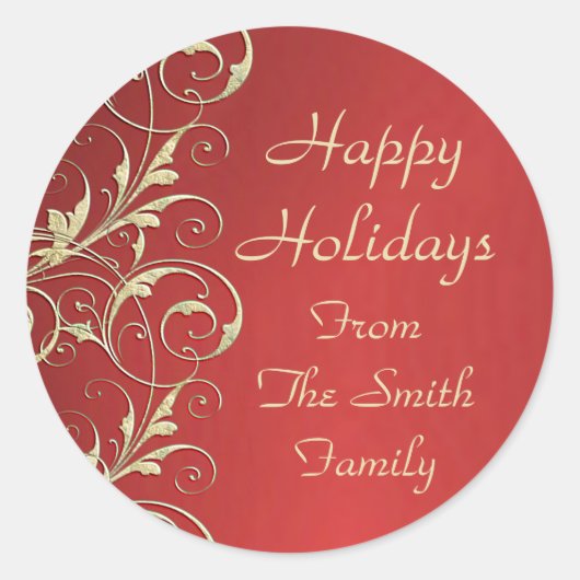 Metallic Holiday Sticker (Vorderseite)