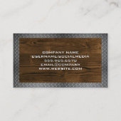 Metallic-House-Logo | Holz und Metall Visitenkarte (Rückseite)