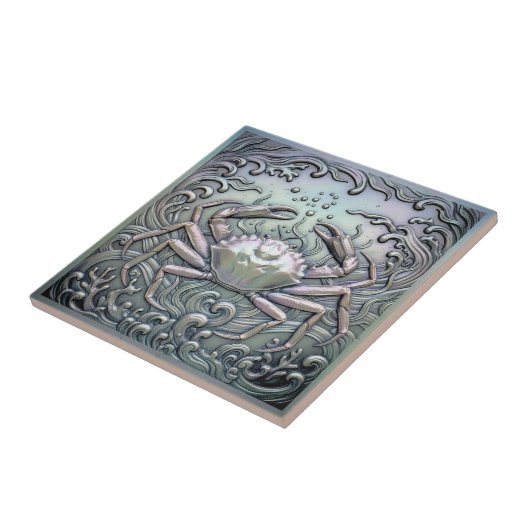 Metallic Iridescent Crab D1223 Fliese (Seite)