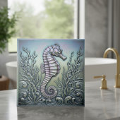 Metallic Iridescent Seahorse ID1223 Fliese