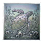 Metallic Iridescent Turtle ID1223 Fliese (Vorderseite)