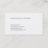 Metallic | künstlerisch visitenkarte (Rückseite)