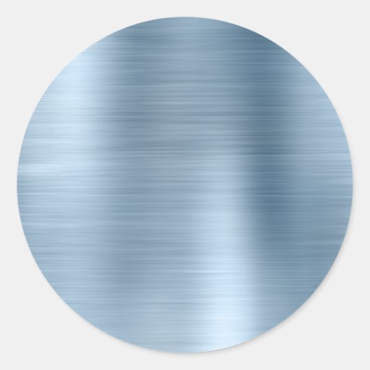 Metallic Light Blue Blank Runder Aufkleber (Vorderseite)