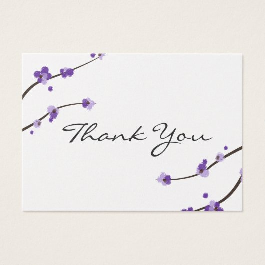 Metallic Lila Cherry Blossom Favor Tag (Vorderseite)