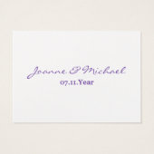 Metallic Lila Cherry Blossom Favor Tag (Rückseite)