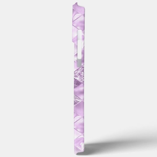 Metallic Lila Chic Eleganter Glitzer Chic Case-Mate iPhone Hülle (Rückseite / Links)