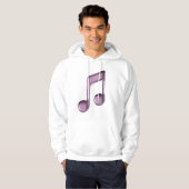 Metallic Lilac Musical Note Hoodie (Vorne ganz)