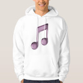 Metallic Lilac Musical Note Hoodie (Vorderseite)