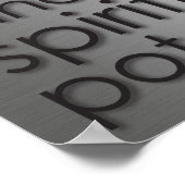 Metallic-Look Chiropractic Word Collage Poster (Ecke)