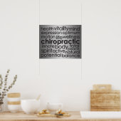 Metallic-Look Chiropractic Word Collage Poster (Küche)