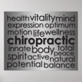 Metallic-Look Chiropractic Word Collage Poster (Vorne)