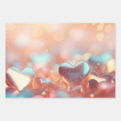 "Metallic" Look Gold, Silber & Rose Gold Geschenkpapier Set (Vorderseite)