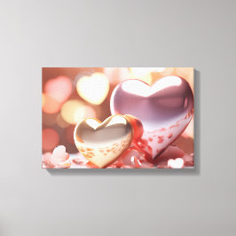 "Metallic" Look Gold, Silber & Rose Gold Leinwanddruck