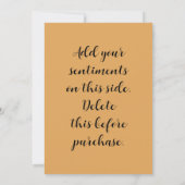 Metallic Look Herbstlaubs glücklich Geburtstag Karte (Rückseite)