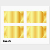 Metallic Look Imitate Gold Blank Trendy Template Rechteckiger Aufkleber (Blatt)