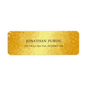 Metallic Look Imitate Gold Hearts Elegante Vorlage