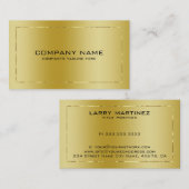 Metallic Look Imitate Gold Hintergrund Visitenkarte (Vorne/Hinten)