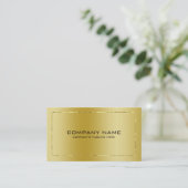 Metallic Look Imitate Gold Hintergrund Visitenkarte (Stehend Vorderseite)