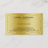 Metallic Look Imitate Gold Hintergrund Visitenkarte (Rückseite)