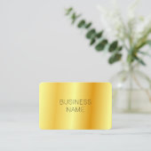 Metallic Look Imitate Gold Modern Glam Corporate Visitenkarte (Stehend Vorderseite)