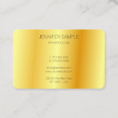 Metallic Look Imitate Gold Modern Glam Corporate Visitenkarte (Rückseite)
