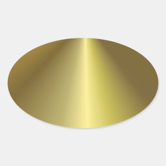 Metallic Look Imitate Gold Personalisiert Blank Ovaler Aufkleber (Vorderseite)