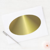 Metallic Look Imitate Gold Personalisiert Blank Ovaler Aufkleber (Umschlag)