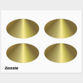 Metallic Look Imitate Gold Personalisiert Blank Ovaler Aufkleber (Blatt)
